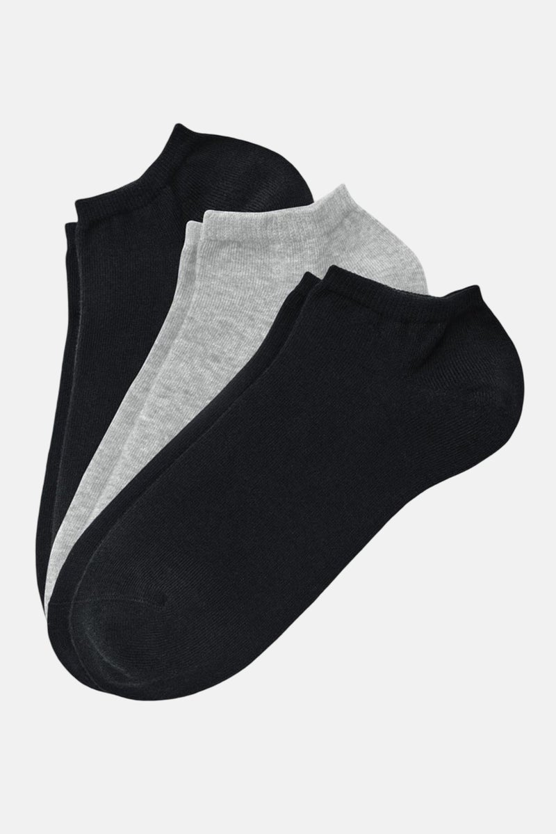 Tchibo Men 3 Pair Solid Low Cut Socks, Multicolor - Image 2